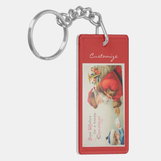 Kerstmis met kerst sleutelhanger (Voorkant Links)