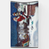 Kerstmis met kerstboeken spandoek (Verticaal)