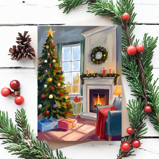 Kerstmis met Kerstbomen | Kabouter Kerstboom Feestdagenkaart
