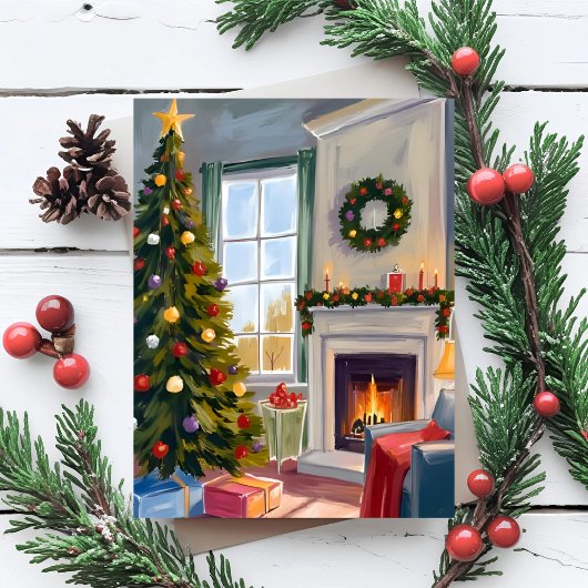 Kerstmis met Kerstbomen | Kerstboom Kabouter Feestdagenkaart