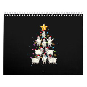 Kerstmis met kerstbomen met kerstbomen met een sch kalender
