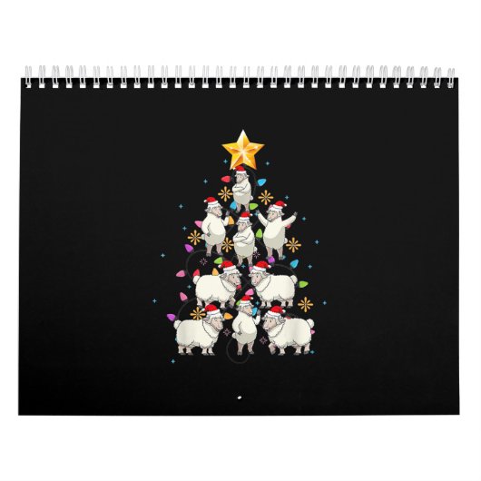 Kerstmis met kerstbomen met kerstbomen met een sch kalender (Hoes)