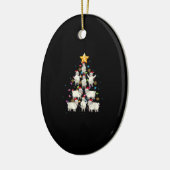 Kerstmis met kerstbomen met kerstbomen met een sch keramisch ornament (Links)