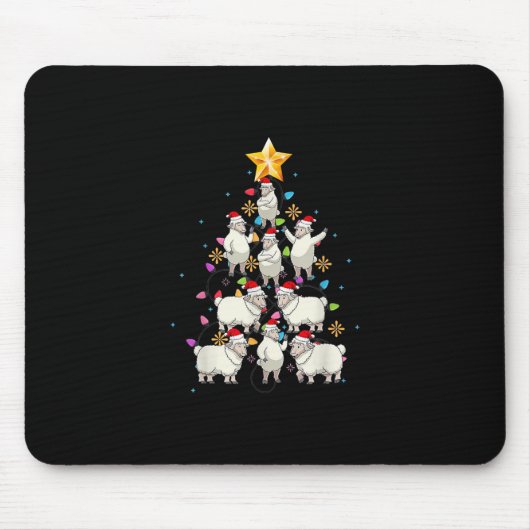 Kerstmis met kerstbomen met kerstbomen met een sch muismat (Voorkant)