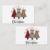 Kerstmis met kerstbomen visitekaartje (Voorkant / Achterkant)