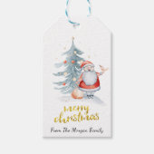 Kerstmis met kerstboom cadeaulabel (Voorkant)