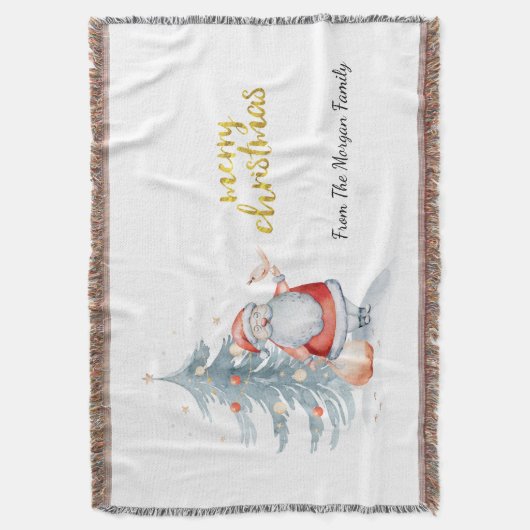 Kerstmis met kerstboom deken (Voorkant Verticaal)