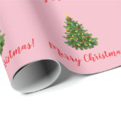 Kerstmis met Kerstboom inpakpapier (Rol Hoek)