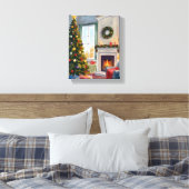 Kerstmis met Kerstboom | Kabouter Kerstman Canvas Afdruk (Insitu (Slaapkamer))