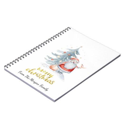 Kerstmis met kerstboom notitieboek (Linkerzijde)