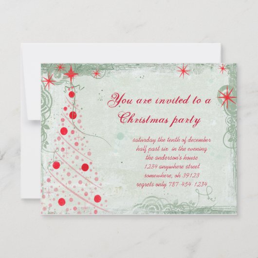 Kerstmis met kerstboomgaard Uitnodiging voor kerst (Voorkant)