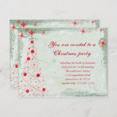 Kerstmis met kerstboomgaard Uitnodiging voor kerst (Voorkant / Achterkant)