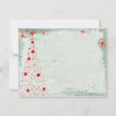 Kerstmis met kerstboomgaard Uitnodiging voor kerst (Achterkant)