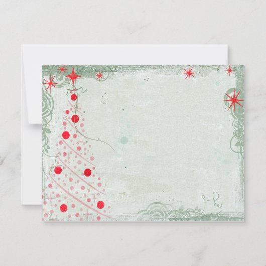 Kerstmis met kerstboomgaard Uitnodiging voor kerst (Achterkant)