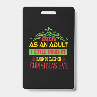 Kerstmis met kerstcadeau badge