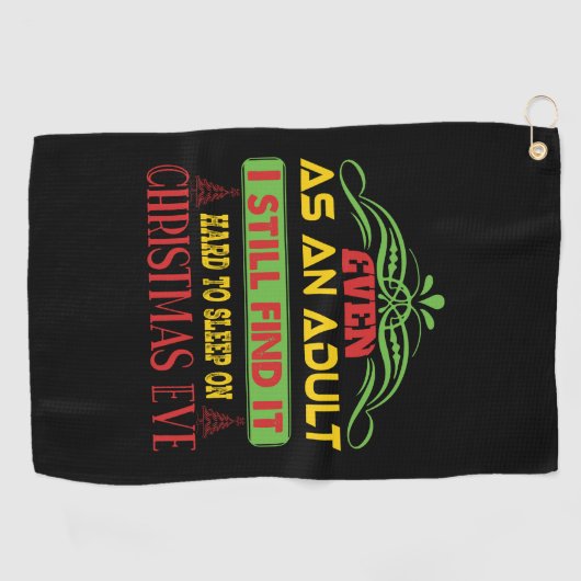 Kerstmis met kerstcadeau golfhanddoek (Horizontaal)