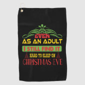 Kerstmis met kerstcadeau golfhanddoek (Voorkant)