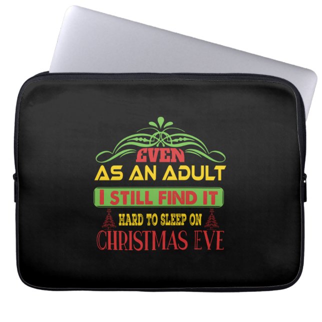 Kerstmis met kerstcadeau laptop sleeve (Voorkant)