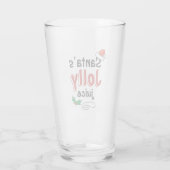Kerstmis met kerstcadeau van Santa's Jolly Juice Glas (Achterkant)