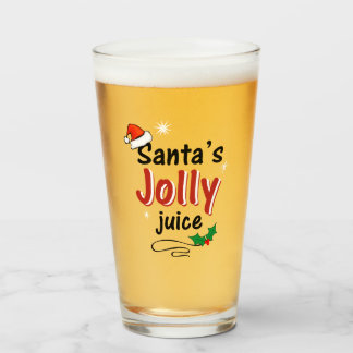 Kerstmis met kerstcadeau van Santa's Jolly Juice Glas