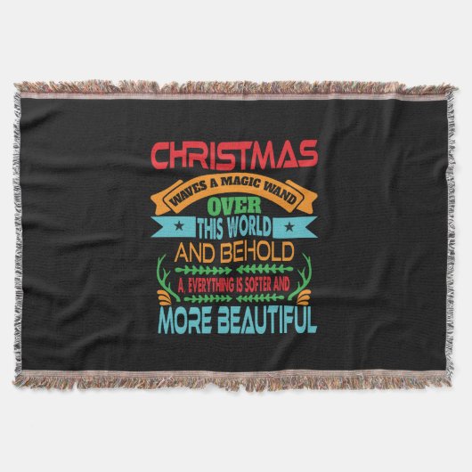 Kerstmis met kerstcadeaus een magische wand deken (Voorkant)