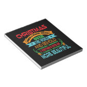 Kerstmis met kerstcadeaus een magische wand notitieblok (Schuin)