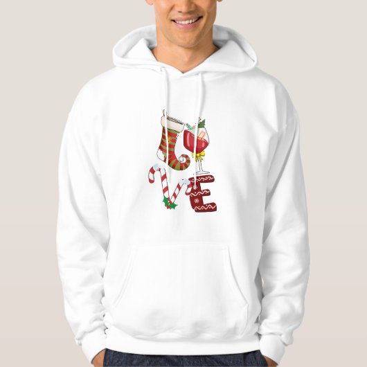 Kerstmis met kerstcadeaus hoodie (Voorkant)