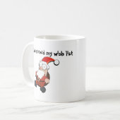 Kerstmis met kerstcadeaus koffiemok (Voorkant links)
