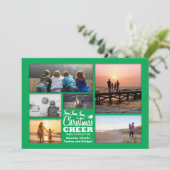 Kerstmis met kerstcadeautje voor groene feestdagen feestdagenkaart (Staand voorkant)