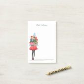 Kerstmis met kerstcadeautjes presenteert Waterverf Post-it® Notes (Op bureau)