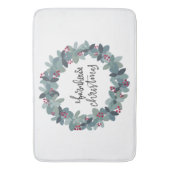 Kerstmis met kerstfeest badmat (Voorkant Verticaal)