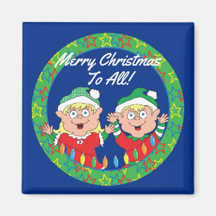 Kerstmis met kerstfeestjes magneet