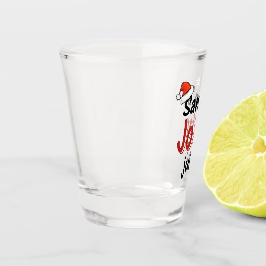 Kerstmis met kerstglas van kerstmis van kerstman shot glas (Links)