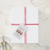 Kerstmis met Kerstkrans Cadeaulabel (Met Touw)