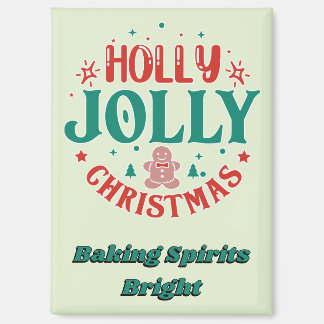 Kerstmis met Kerstkrans Cute Gebruinde Man Retro Magneet