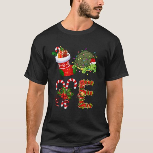 Kerstmis met kerstlampje met kerstmis t-shirt (Voorkant)