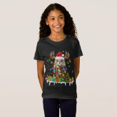 Kerstmis met kerstlampjes Reindekerstman T-shirt (Voorkant volledig)