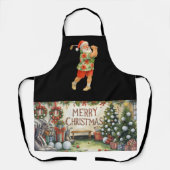 Kerstmis met Kerstman golfen Schort (Voorkant)