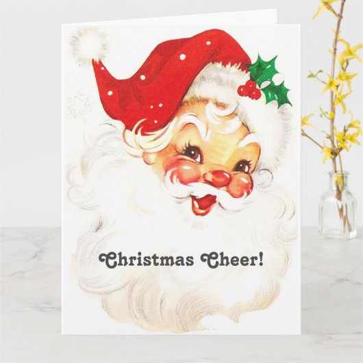 Kerstmis met kerstman kaart (Gele Bloem)