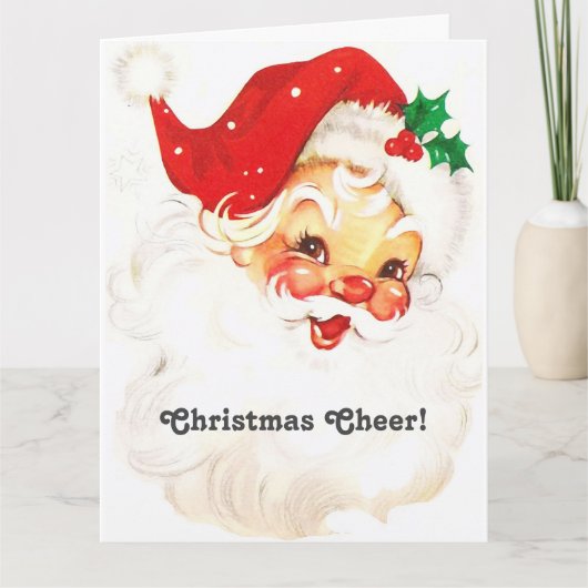 Kerstmis met  kerstman kaart (Voorkant)