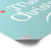 Kerstmis met Kerstman, rendier, ontbijtman Poster (Hoek)