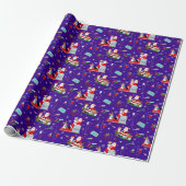 Kerstmis met kerstman voor artsen cadeaupapier (Uitgerold)