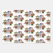 Kerstmis met kerstmis 3-coördinaten inpakpapier vel (Voorkant 2)