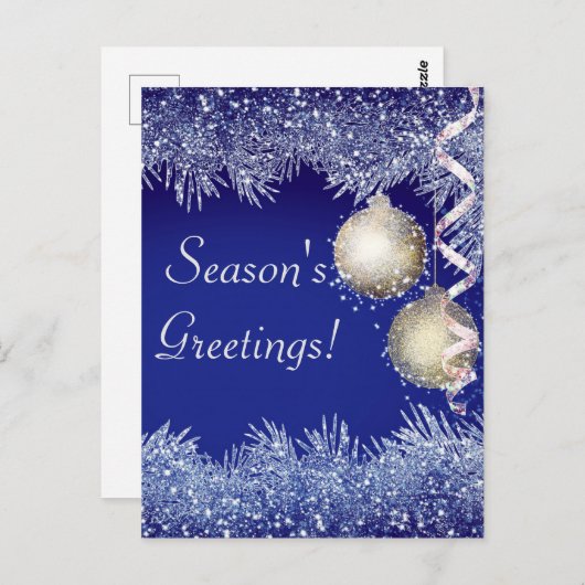 Kerstmis met kerstmis als groet van het seizoen briefkaart (Voorkant / Achterkant)