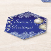 Kerstmis met kerstmis als groet van het seizoen kartonnen onderzetters (Schuin)