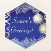 Kerstmis met kerstmis als groet van het seizoen kartonnen onderzetters (Voorkant)