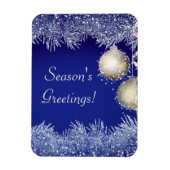 Kerstmis met kerstmis als groet van het seizoen magneet (Verticaal)