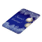 Kerstmis met kerstmis als groet van het seizoen magneet (Linkerzijde)