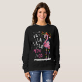 Kerstmis met kerstmis als La La Mingo Flamingo Trui (Voorkant volledig)