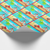 Kerstmis met kerstmis cadeaupapier (Hoek)